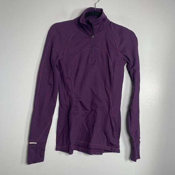 LULULEMON 1/4 Zip Pullover Size 4 Purple Running Active Performance Workout Gym - Picture 1 of 8